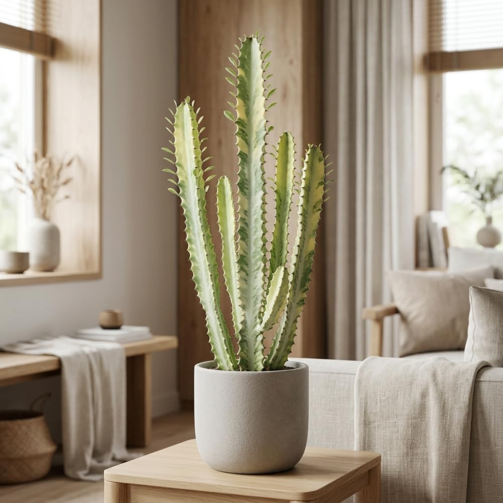 African Milk Tree, 3" Pot, Euphorbia Trigona Succulent with Striking Stems for Living Rooms, Easy to Care Decor