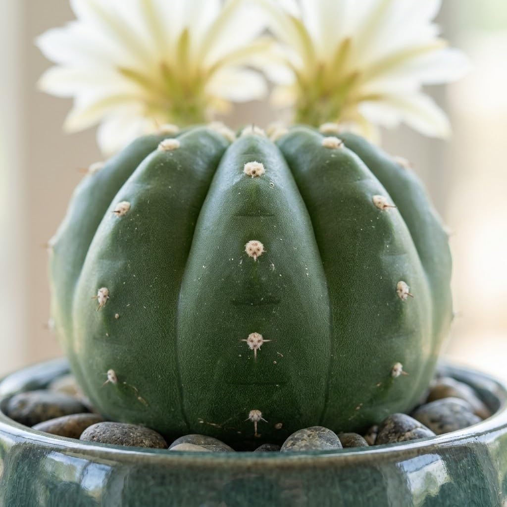 Gymnocalycium Horstii Green Tomato Cactus Plant Live, 4" Pot, Fully Rooted, Easy Care, Unique Ornamental Live Succulent Plant for Home, Office & Indoor Displays
