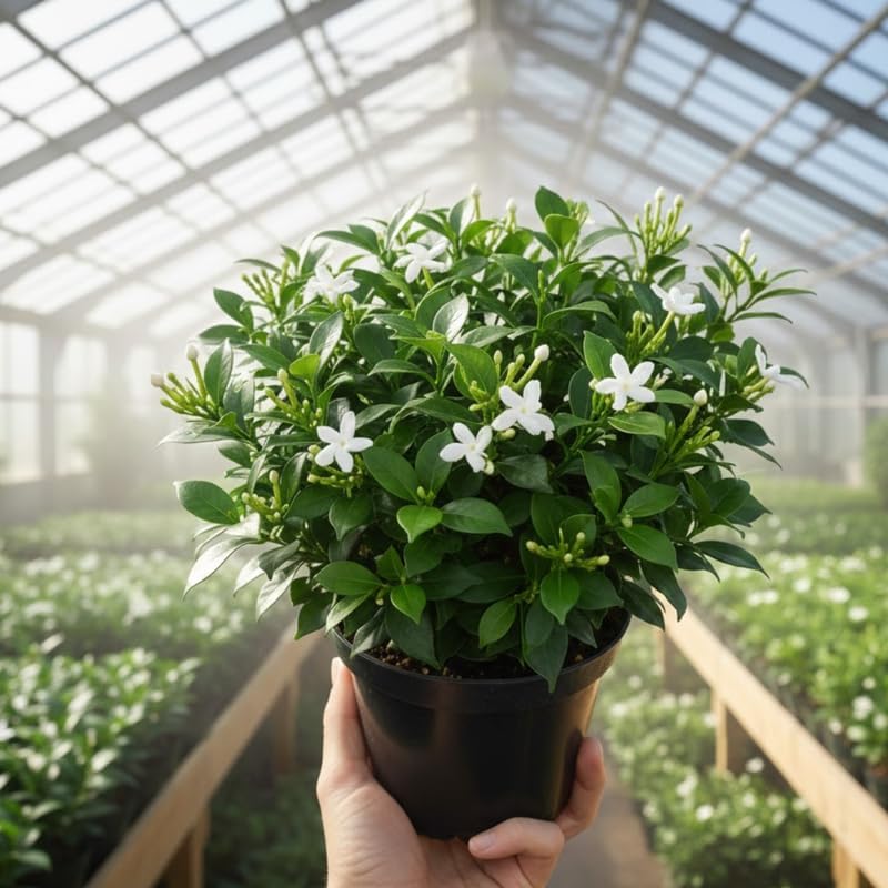 Confederate Jasmine – Jasmine Plant Live in 4 Inch Pot | Fragrant White-Blooming Vine | Easy to Grow Live Jasmine Plant for Indoor & Outdoor Spaces