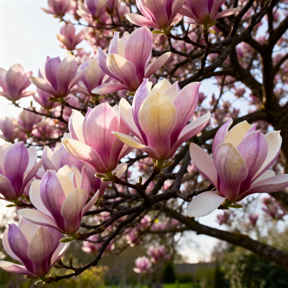 2 Ann Magnolia Tree, 12-18 Inch Tall in 2.5 Inch Pot, Vigorous Spring Bloomer for Sunny Backyard Landscapes, Fragrant Flower Tree