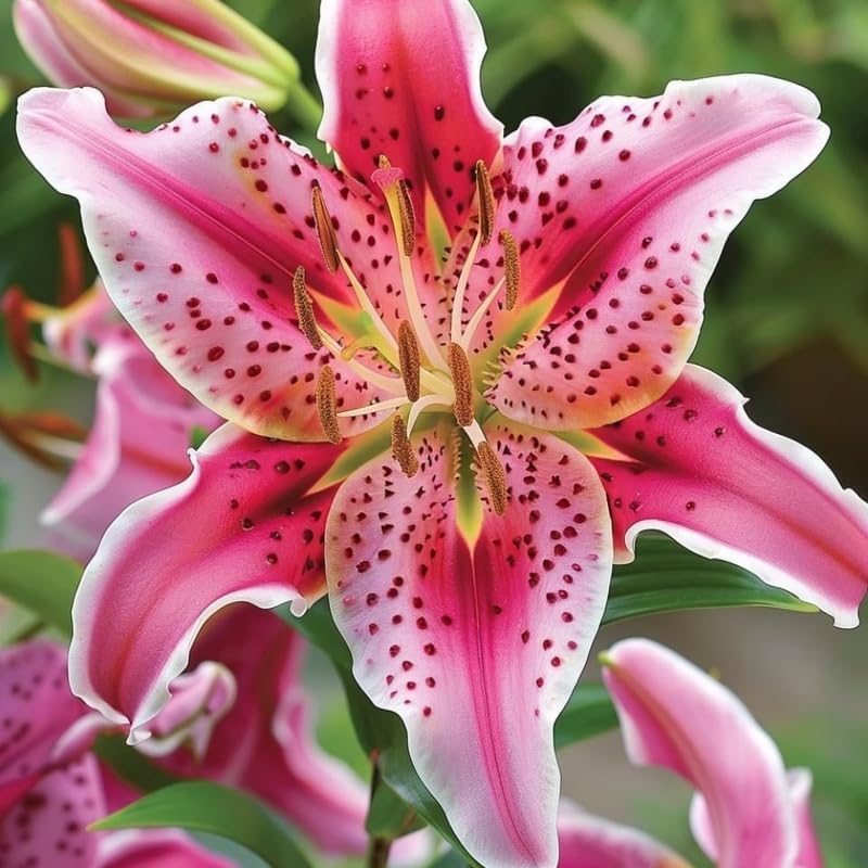 Oriental Lily Bulbs, Lily Bulbs for Spring Planting, 5 Pack Premium 12/14 Size, Easy to Grow Summer Flowering Bulbs for Potted Décor