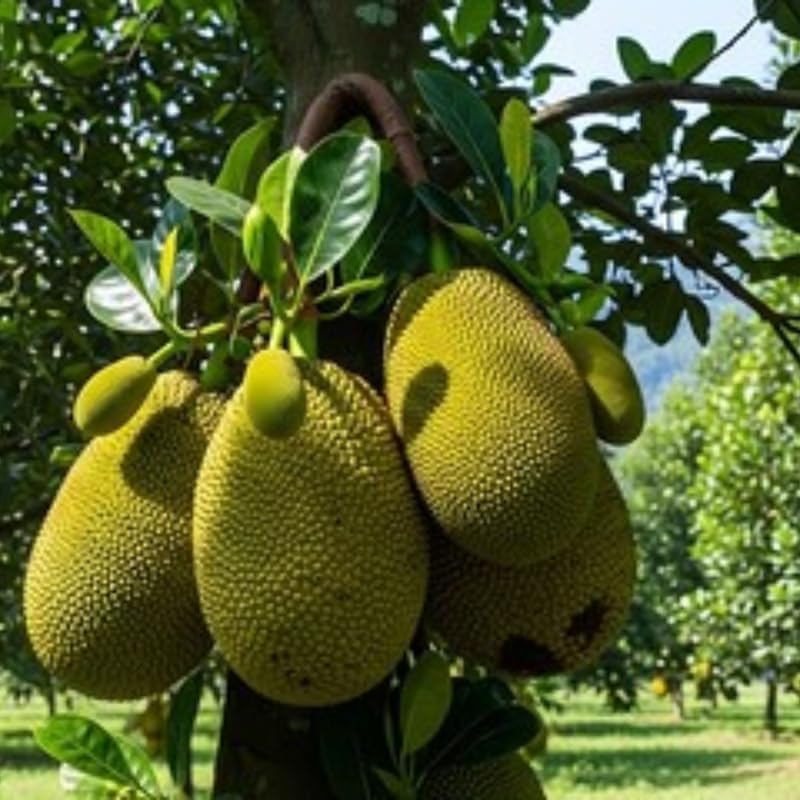 (No Ship to CA,HI,AK) Live Jackfruit Tree, 3 Foot Tall Potted Plant, 3 Gallon Size, Easy Care Tropical Greenery, Large Fruit Tree for Home Landscapes