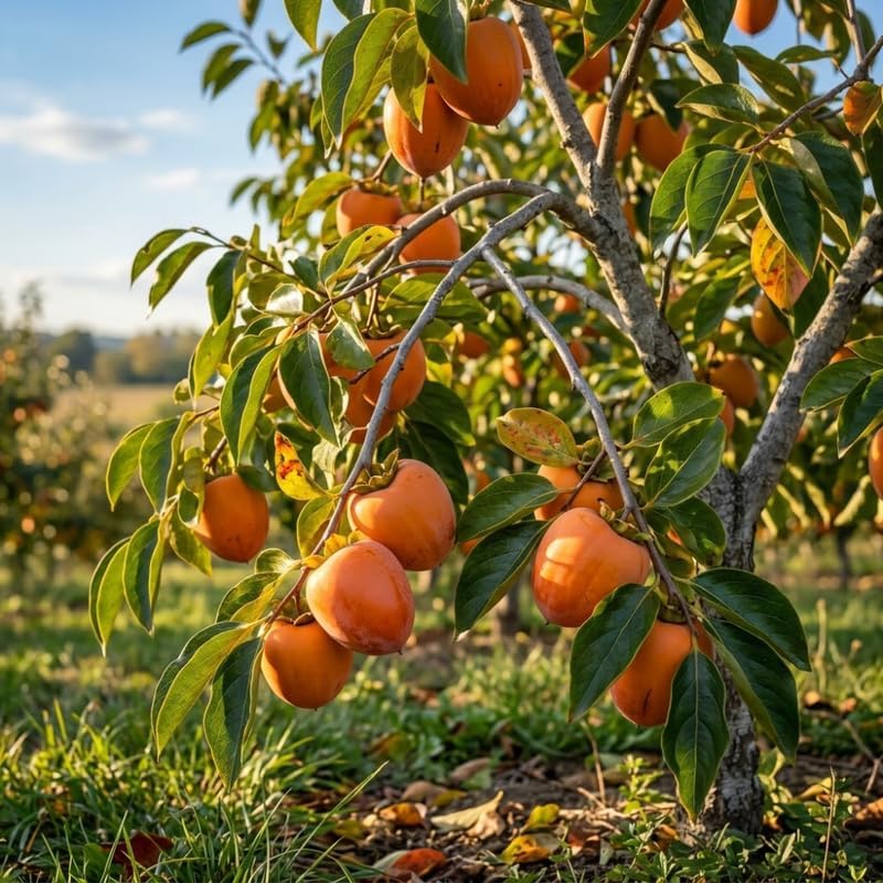 (No Ship to CA,HI,AK) Hachiya Persimmon Tree Live Plant, 3 Gallon Pot, High-Vigor Cold-Hardy Tree for Home Landscapes, Deciduous Shade Tree