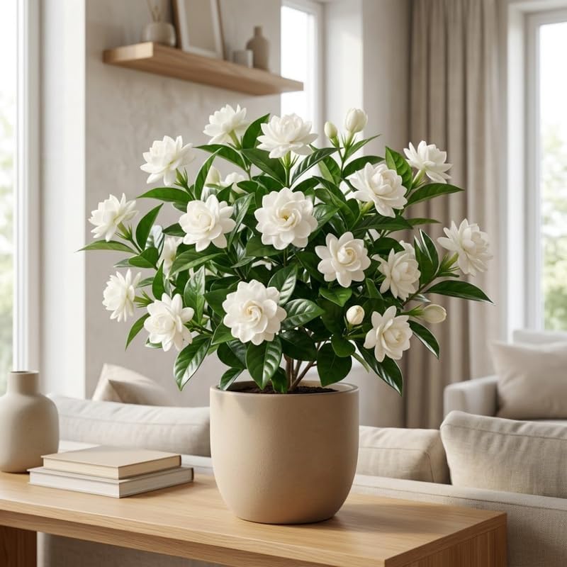 (No Ship to CA,HI,AK) Duke Jasmine Plant Live, 2 Gallon Pot, Low Maintenance Highly Fragrant Shrub for Homeowners, Sturdy Starter for Elegant Floral Displays