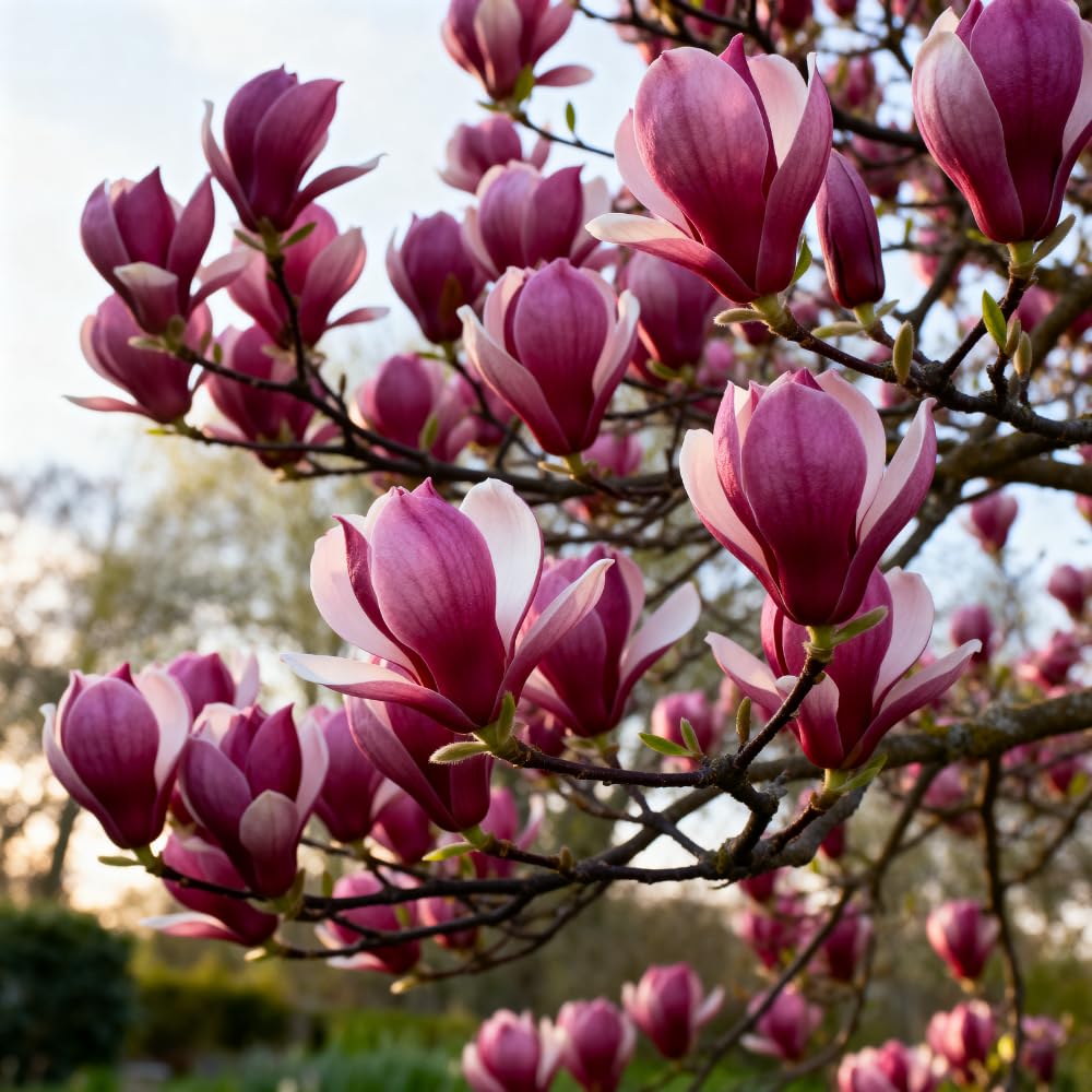 Ann Magnolia Tree Live Plant, 12-18" Potted Plant in 2.5" Pot, Cold-Hardy Early Spring Blooming Tree for Backyard and Garden Rows