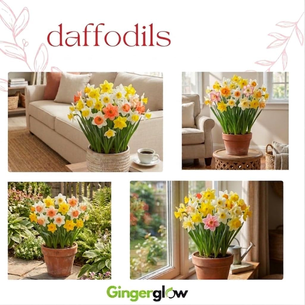 20 Daffodil Bulbs for Planting, Fragrant Mixed Double Daffodils, Hardy Flower Bulbs, Bulk Daffodil Bulbs for Outdoor Garden