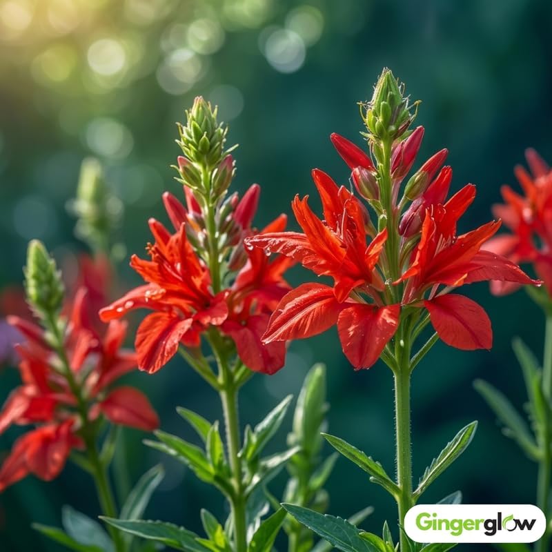 20 Red Cardinal Flower Live Roots, Lobelia Cardinalis, Hardy Perennial Flower, Ready to Plant for Outdoor Garden & Landscaping