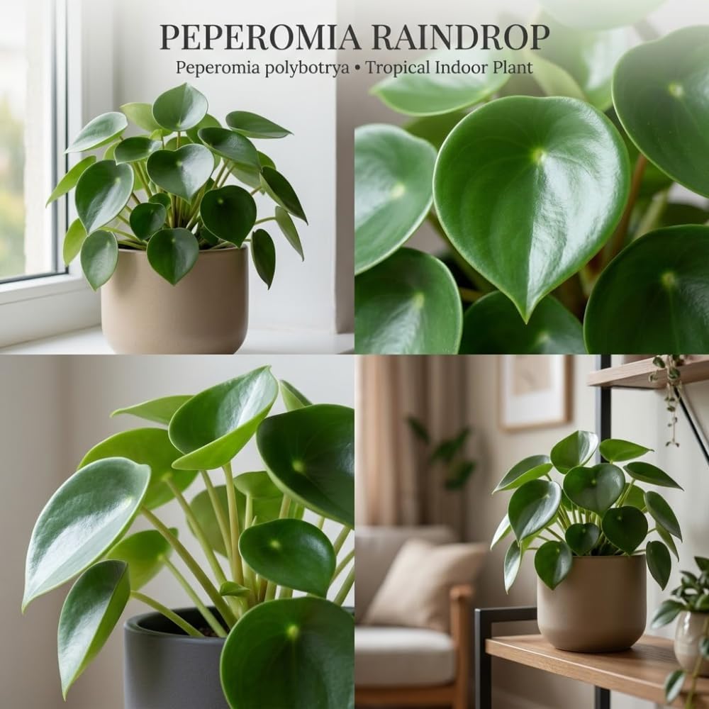 Raindrop Chinese Money Plant, 4" Pot, Stunning Indoor Plant for Home Décor, Robust Pet-Safe Houseplant with Unique Teardrop Leaves, Sturdy Upright Growth
