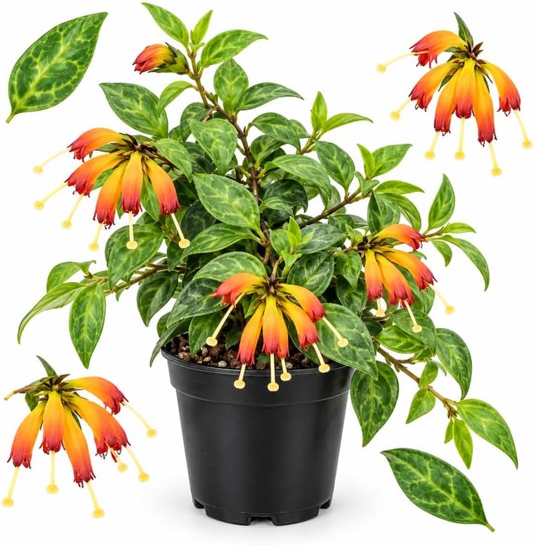 Pagoda Lipstick Plant Live in 6 Inch Pot, Exotic Houseplant