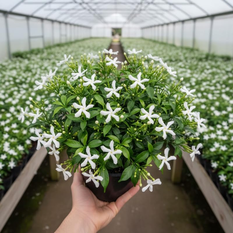 Confederate Jasmine – Jasmine Plant Live in 4 Inch Pot | Fragrant White-Blooming Vine | Easy to Grow Live Jasmine Plant for Indoor & Outdoor Spaces