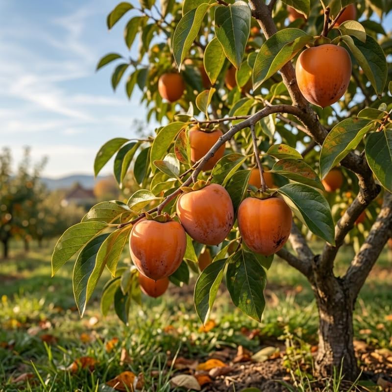 (No Ship to CA,HI,AK) Hachiya Persimmon Tree Live Plant, 3 Gallon Pot, High-Vigor Cold-Hardy Tree for Home Landscapes, Deciduous Shade Tree