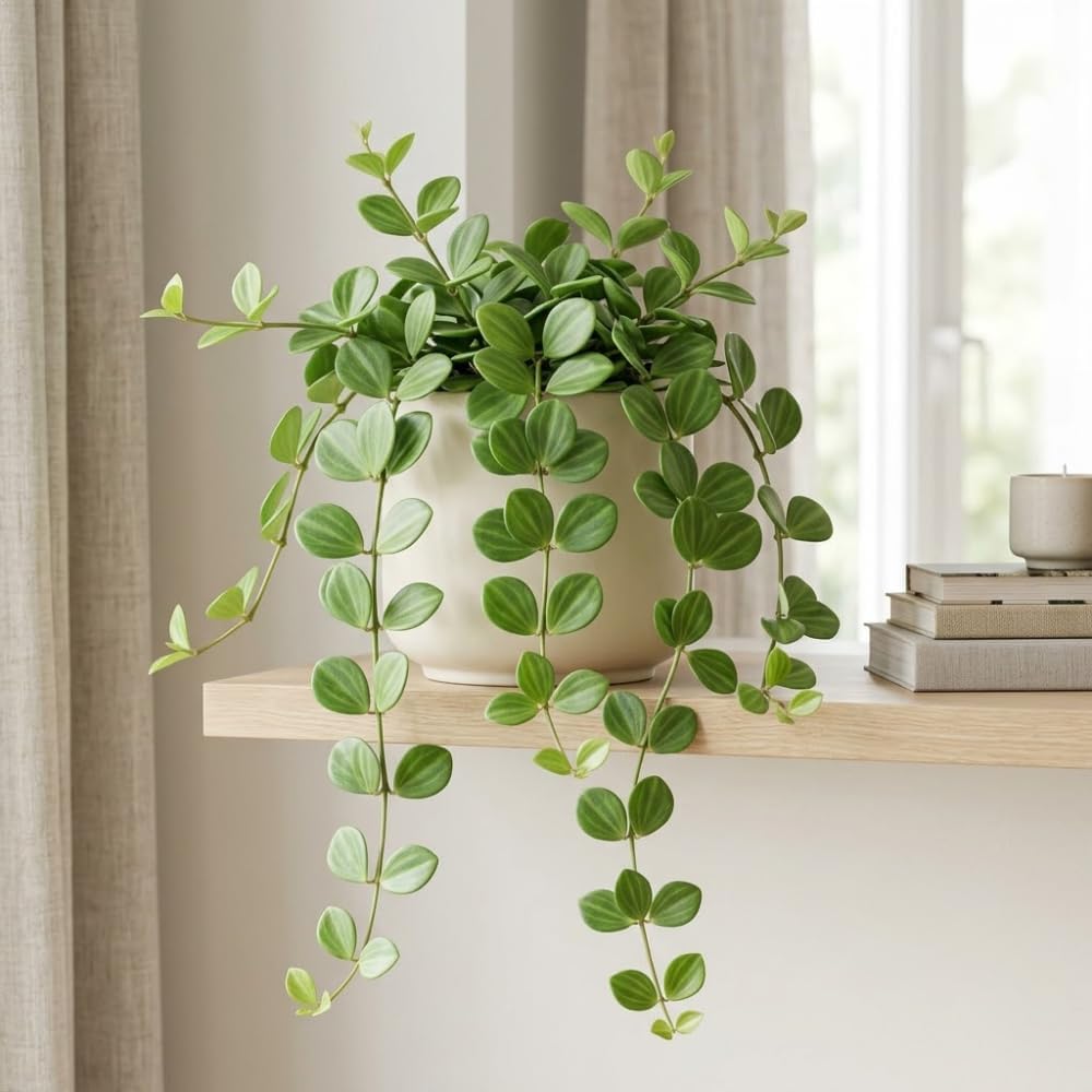Peperomia Hope Plant in 4'' Inch Pot, Low-Maintenance Peperomia Live Plant, Ideal Plant for Home & Office