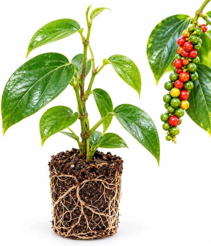 Black Pepper Plant, Piper Nigrum, Peppercorn Plant Live