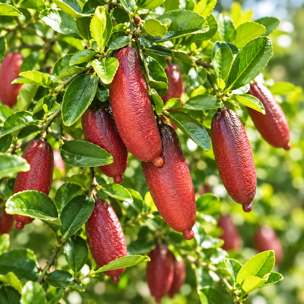 Red Finger Lime Trees Live Plants | 1 Gallon Live Potted Citrus Tree | Citrusy Juicy Fruit for Cooking, Juicing & Home Gardening (No Ship to CA,HI,AK)