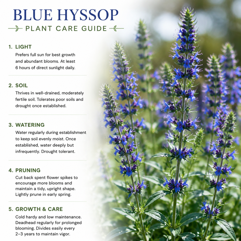 750 Blue Hyssop Seeds, Non GMO, Long Lasting Blooms, Decorative Flower Seeds for Containers & Outdoor Planting