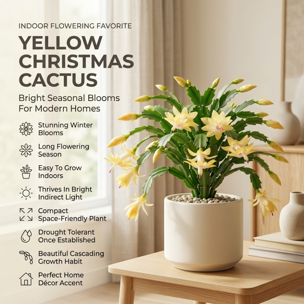 2 Purple Christmas Cactus Live Plant, 5-6 Inch Tall, Easy to Care Indoor Winter Houseplant for Office Desk and Patio Decor, Vigorous Live Holiday Plant