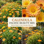 2 Packs Calendula Seeds (100 Seeds), High Germination Pacific Beauty Mix for Planting, Robust Low Maintenance Cut Flowers for Sunlit Yard Borders