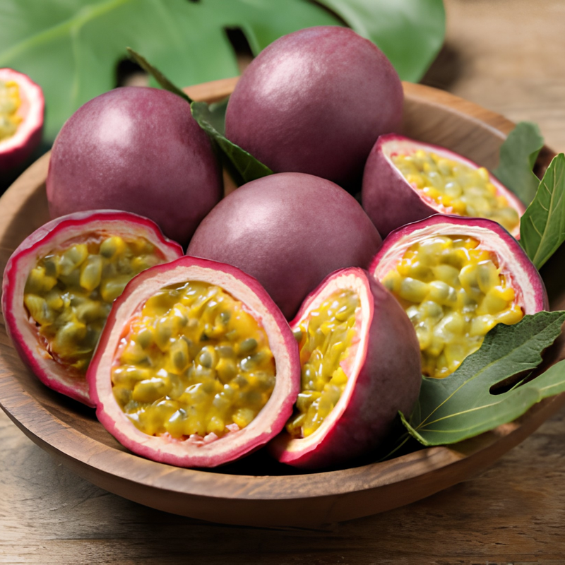 No Ship to CA, HI, AK, Passionfruit Plant, 1 Gallon Pot, Live Fruit-Bearing Climbing Plant for Edible Landscaping, Resilient Trellis Vine for Sweet Tropical Fruits, Sturdy Growth for Fences