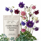 200 Pcs Columbine Seeds, High Germination Double Mix for Planting, Robust Low Maintenance Striking Ruffled Flowers for Yard Borders