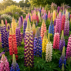 100 Pcs Rainbow Lupine Mix Seeds for Planting, Cold-Hardy Non-GMO Floral Blooms for Patios, turdy Tall Stems with Striking Mixed Colors