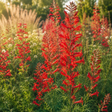 400 Pcs Standing Cypress Seeds, Heirloom Fiery Red Floral Spikes for Planting, Robust Fast-Growing Plants for Bright Sunlit Gardens