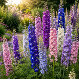 500 Larkspur Imperial Seeds, High Germination Giant Imperial Mix for Planting, Low Maintenance Tall Flowers for Sunlit Yard Borders
