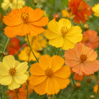 200 Bright Light Mix Sulphur Cosmos Seeds, Heirloom, Hardy, Drought Tolerant Native Summer Flower, for Tough Soil Gardens and Sunny Borders