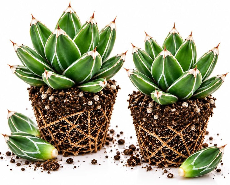 2 Porcupine Agave Succulent Plant, Decorative Succulent