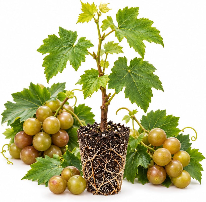 Bronze Muscadine Grape Plant Live for Planting, 3-6" Tall Grape Vines