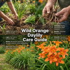 25 Wild Orange Daylily Live Roots, Hemerocallis Fulva, Vigorous Orange Flowering Perennial for Garden Borders