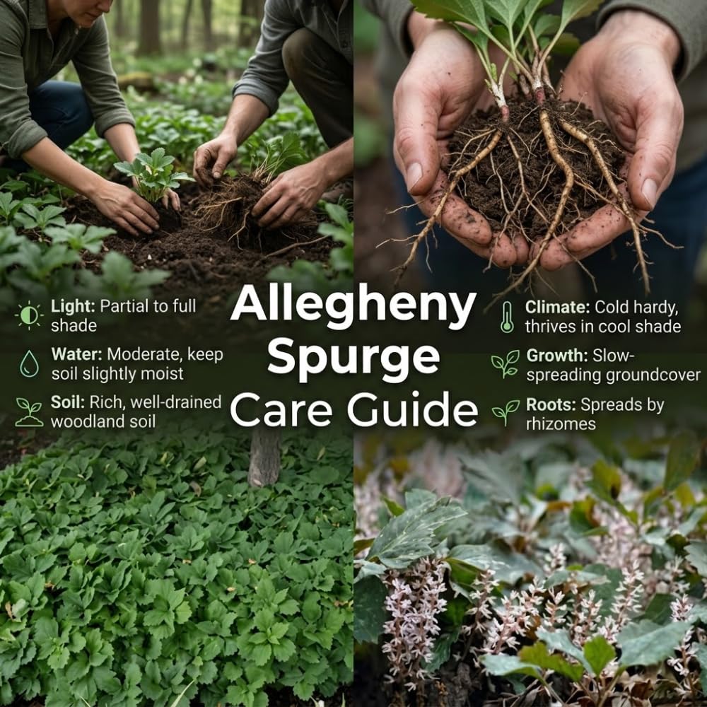 10 Allegheny Spurge Roots System, Pachysandra Procumbens, Vigorous Allegheny Spurge for Shady Backyard Borders