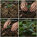 5 Rattlesnake Orchid Roots, Goodyera Pubescens, Low Maintenance Plant, Evergreen Perennial Orchid for Shady Gardens