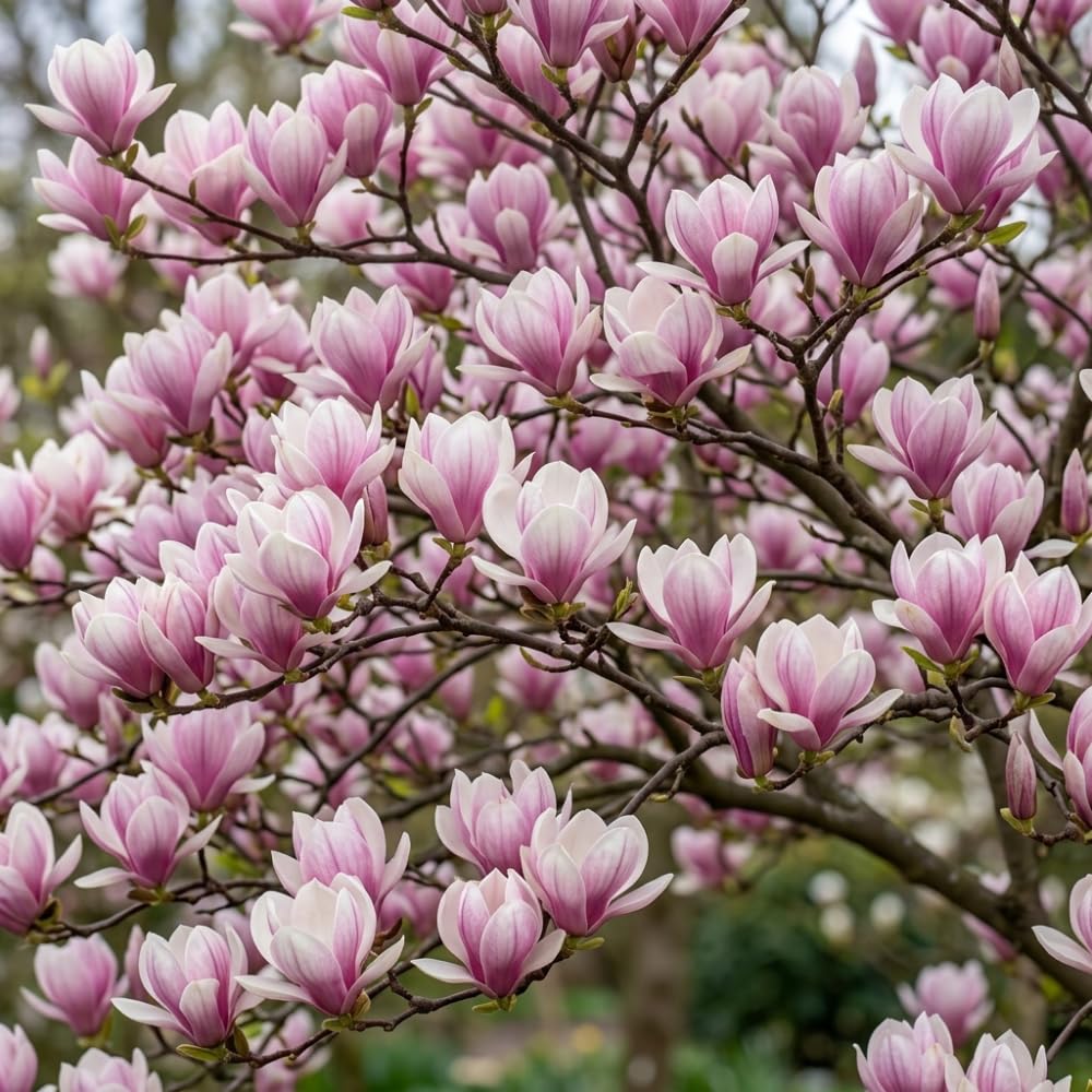 Ann Magnolia Tree Live Plant, 12-18" Potted Plant in 2.5" Pot, Cold-Hardy Early Spring Blooming Tree for Backyard and Garden Rows