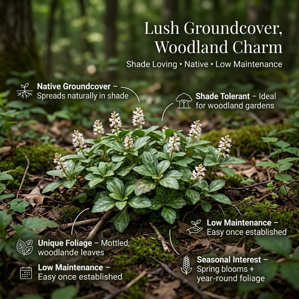 5 Allegheny Spurge Roots System, Pachysandra Procumbens, Vigorous Allegheny Spurge for Shady Backyard Borders