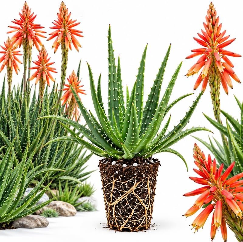 Hedgehog Aloe Plant Live, 3-6" Tall Aloe Live Plant