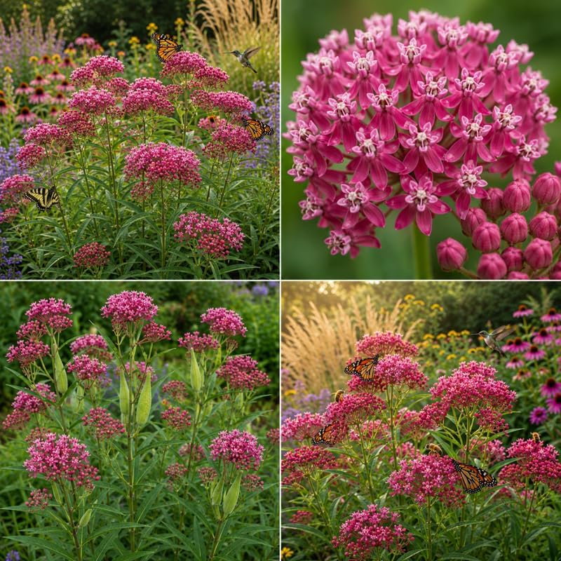 Milkweed Plant Live, Well-Rooted 4-6" Potted Plant, Cold-Hardy Butterfly Host Plant for Sunny Patios and Landscapes