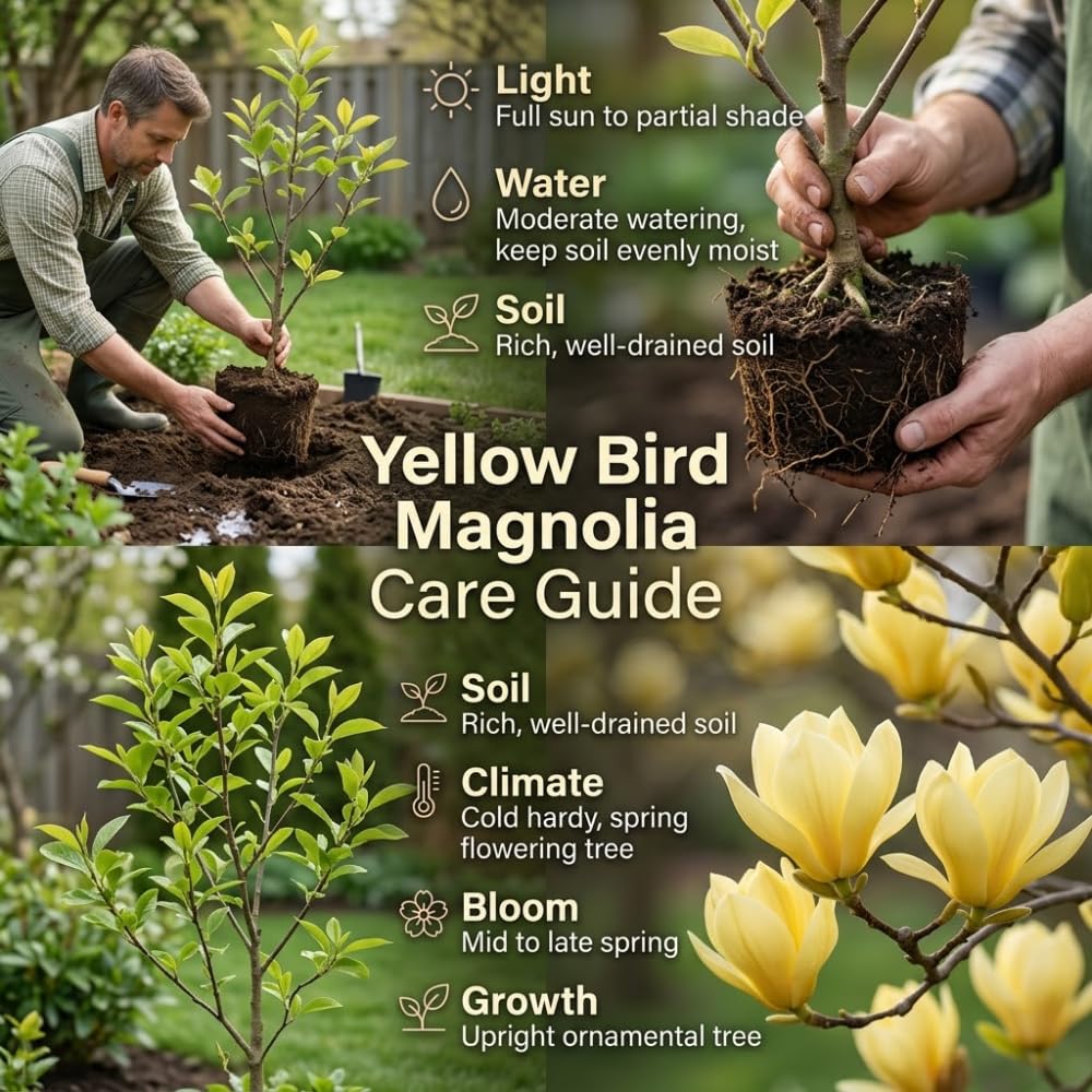 2 Ann Magnolia Tree, 12-18 Inch Tall in 2.5 Inch Pot, Vigorous Spring Bloomer for Sunny Backyard Landscapes, Fragrant Flower Tree