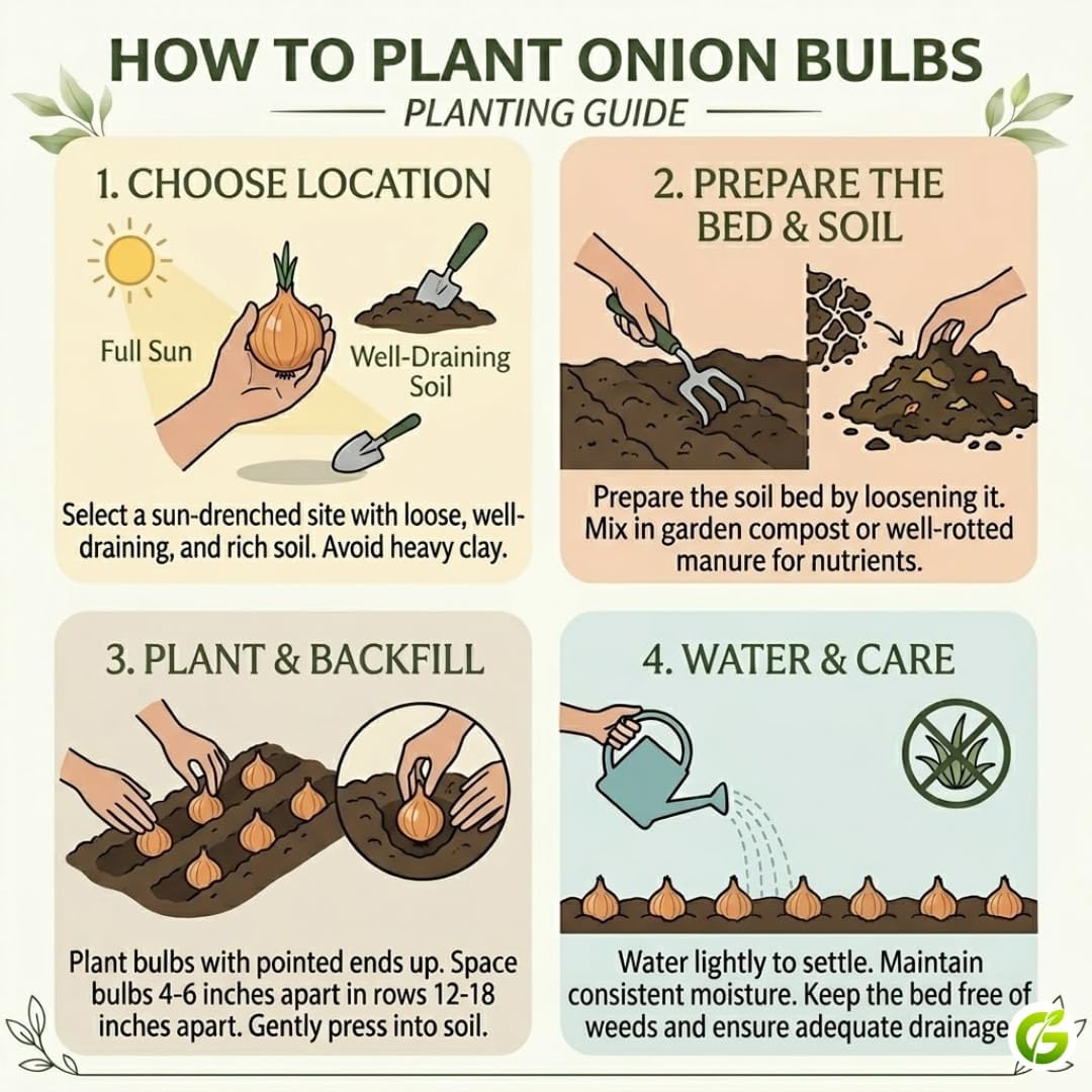 Mixed Onion Sets Red - White and Yellow, Heirloom, Non-GMO Onion Bulbs Plant, Easy to Grow, High Yield Vegetable Bulbs, Not Seeds