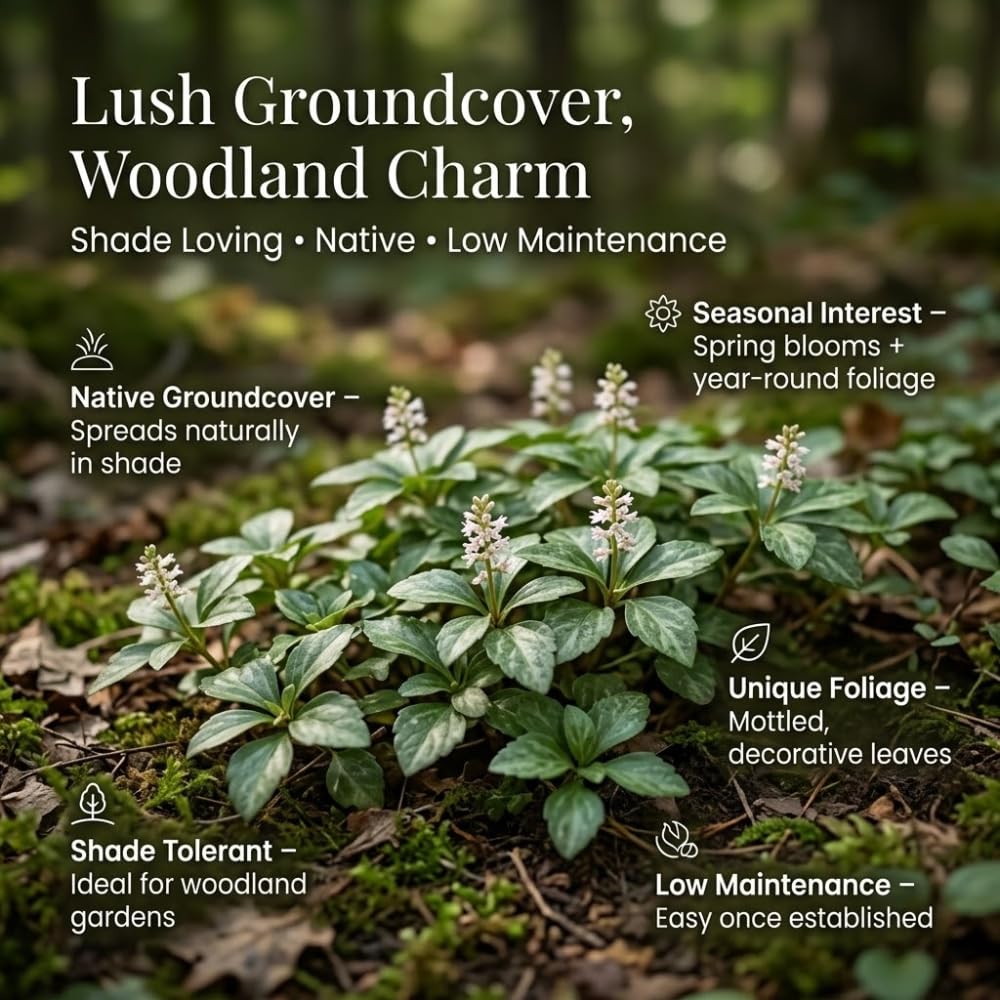 10 Allegheny Spurge Roots, Pachysandra Procumbens, Shady Groundcover for Erosion Control, Cold-Hardy Mountain Spurge