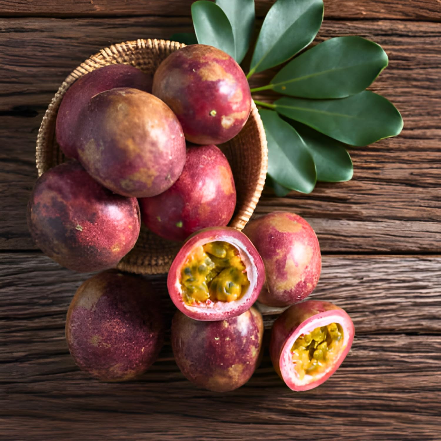 Passionfruit Plant - Red Passion Fruit Vine, 4 Inch Tall, Ornamental Climbing Vine with Sweet Flavor for Outdoor Landscaping, Vertical Gardens & Decorative Displays