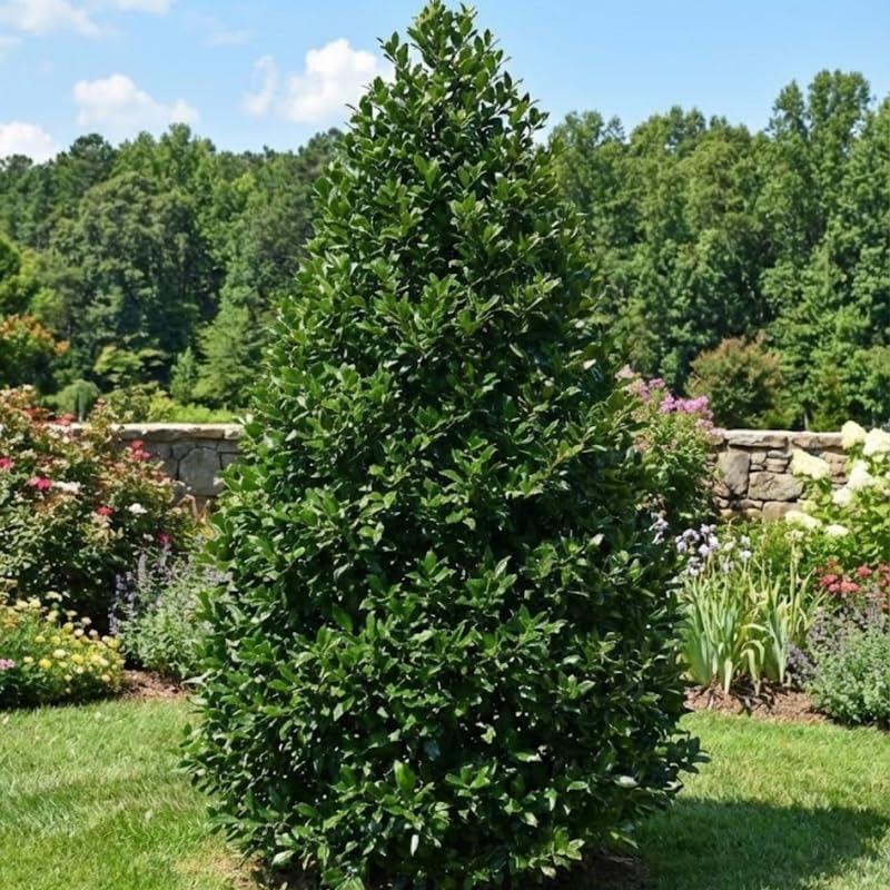 Nellie R. Stevens Holly Bushes | Quart Size Pot | Robust Established Live Evergreen | Low Maintenance Flowering Shrub with Red Winter Berries
