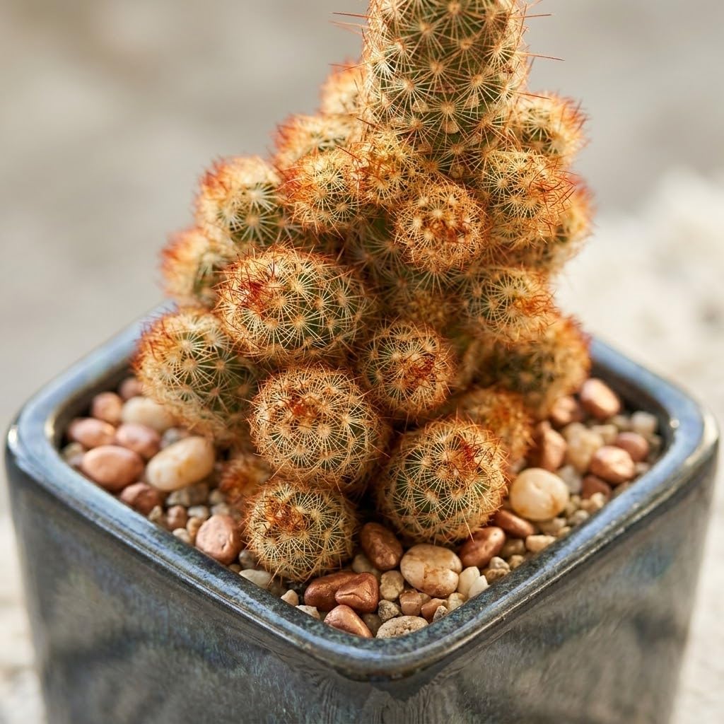 Live Cactus Plant Gymnocalycium Horstii Green Tomato, 4" Pot, Low Maintenance Rare Cactus, Drought Tolerant Houseplant for Indoor Décor, Windowsills & Succulent Collections