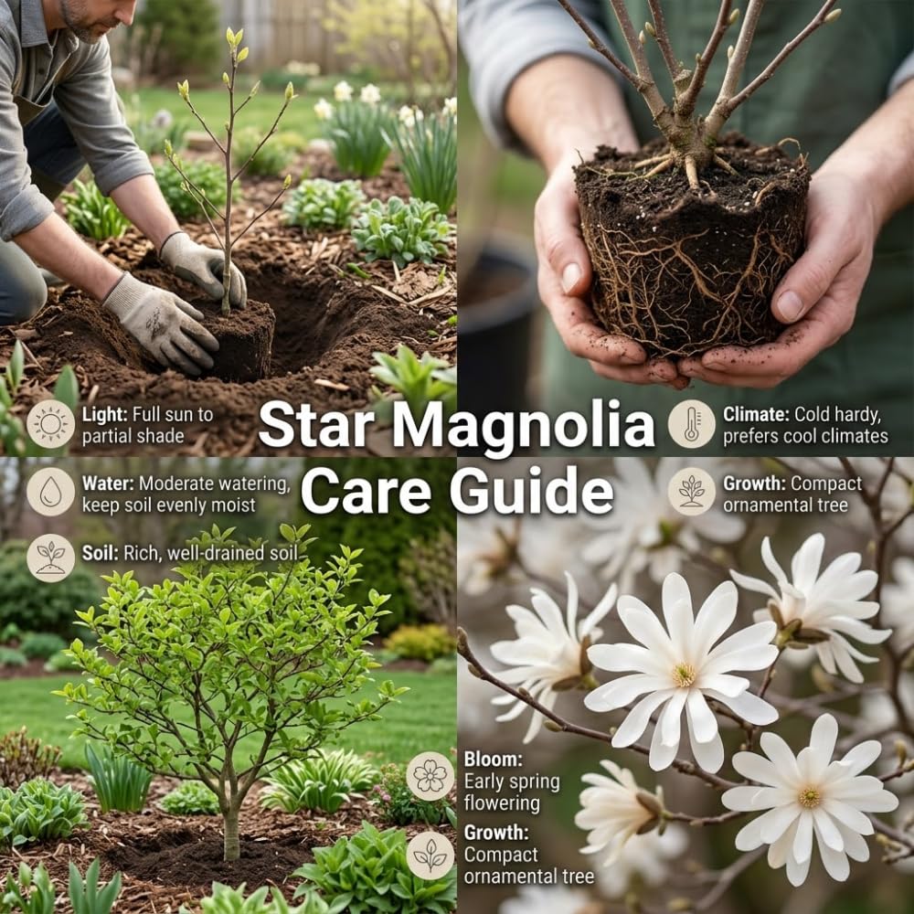 2 Ann Magnolia Tree, 12-18 Inch Tall in 2.5 Inch Pot, Vigorous Spring Bloomer for Sunny Backyard Landscapes, Fragrant Flower Tree