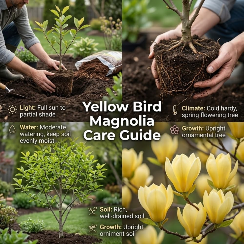 Ann Magnolia Tree, 12-18 Inch Tall in 1 Gallon Pot, Deep Pink Flowering Deciduous Shrub for Backyard and Garden Rows