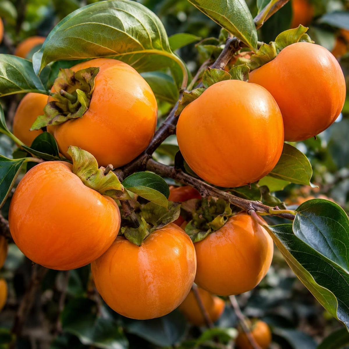 Persimmon Tree Live Plant | Quart Size Pot | Low Maintenance Deciduous Flowering Tree | Robust Established Plant for Home Garden