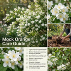 Mock Orange Plant, 4-6" Tall Shrub, Vigorous Deciduous Bush with Intoxicating Fragrance for Backyard Foundation Planting & Garden Borders