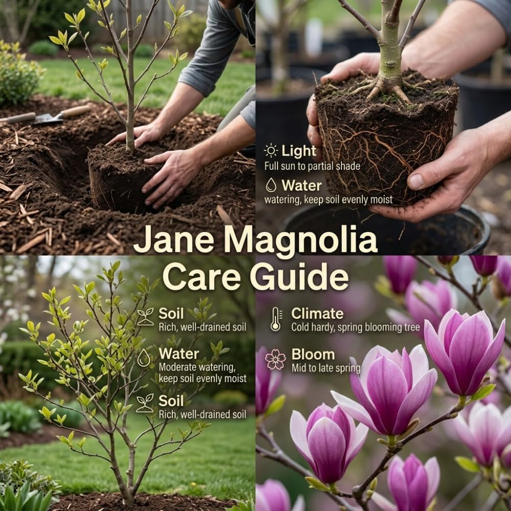 2 Ann Magnolia Tree, 12-18 Inch Tall in 2.5 Inch Pot, Vigorous Spring Bloomer for Sunny Backyard Landscapes, Fragrant Flower Tree