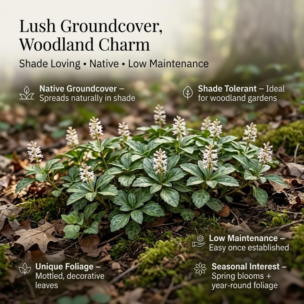 5 Allegheny Spurge Roots System, Pachysandra Procumbens, Vigorous Allegheny Spurge for Shady Backyard Borders