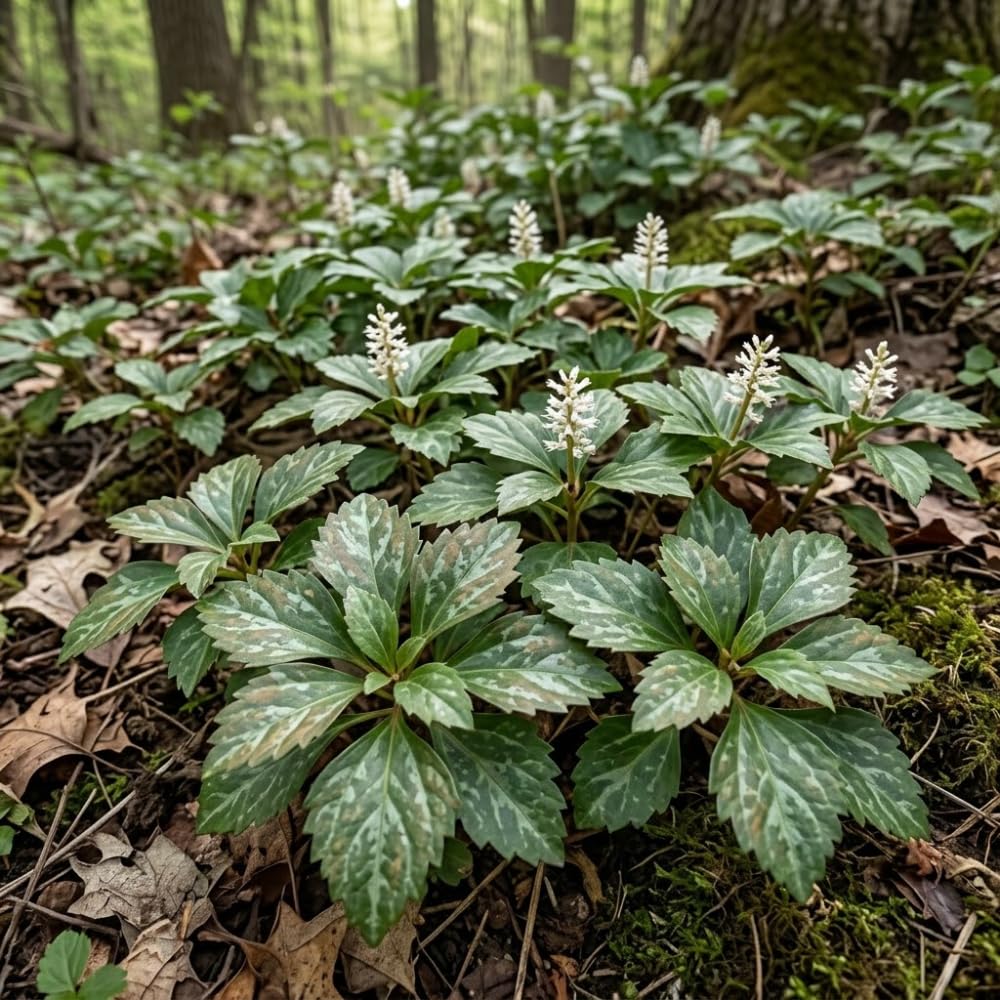 5 Allegheny Spurge Roots System, Pachysandra Procumbens, Vigorous Allegheny Spurge for Shady Backyard Borders