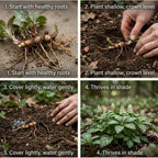 10 Allegheny Spurge Roots, Pachysandra Procumbens, Shady Groundcover for Erosion Control, Cold-Hardy Mountain Spurge